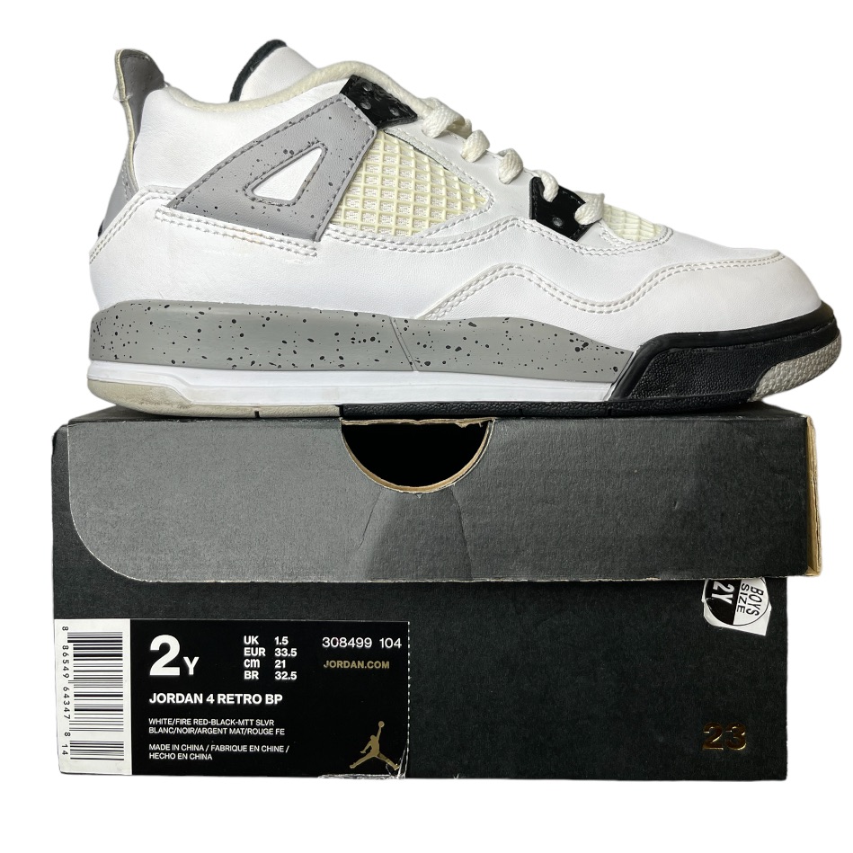 Air Jordan 4 Retro Bp White Cement